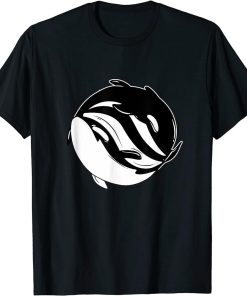 Save the Whales Ocean Orca Ying Yang Killer Whale T-Shirt