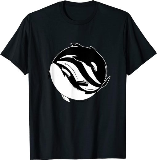 Save the Whales Ocean Orca Ying Yang Killer Whale T-Shirt