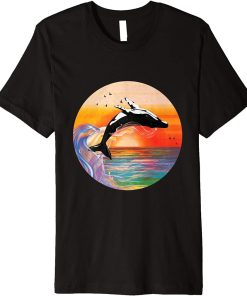 Orca Killer Whale Shirt Retro Whale Gifts for Women Kids Premium T-Shirt