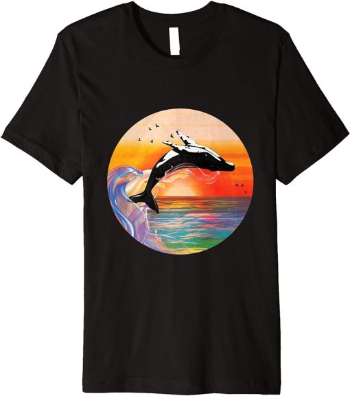 Orca Killer Whale Shirt Retro Whale Gifts for Women Kids Premium T-Shirt