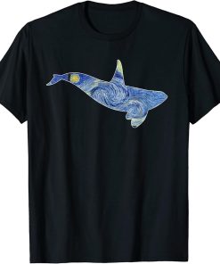 Orca Van Gogh Starry Night Art Van Gogh Painting Whale T-Shirt