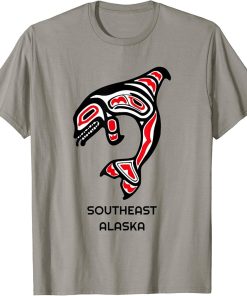 Southeast Alaska Native American Indian Orca Killer Whales T-Shirt